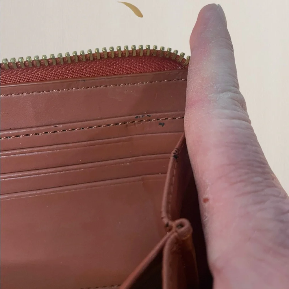 Coach orange Leather Zip Wallet - Picture 5 of 9